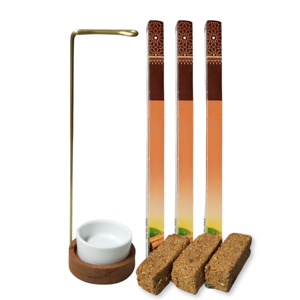 Suporte Incenso Porcelana 3 Caixa Incenso Surpresa 3 Stick Palo Santo Insenso Invertido RED Luxo