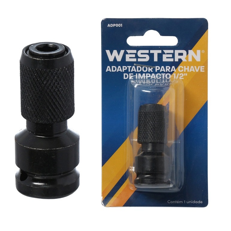 Adaptador De Soquete Para Chave de Impacto de 1/2 Em Bits 1/4 Western em Oferta na Shopee