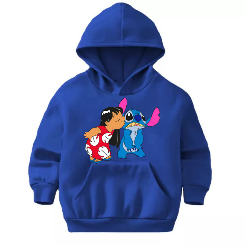Moletom Infantil Juvenil Lilo Stitch Canguru Premium