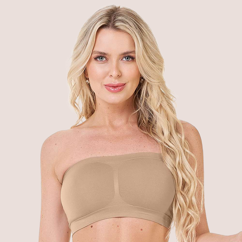 Sutiã Top Faixa Zee Rucci Tomara que Caia Sem Costura e Sem Bojo Para Conforto e Elegância