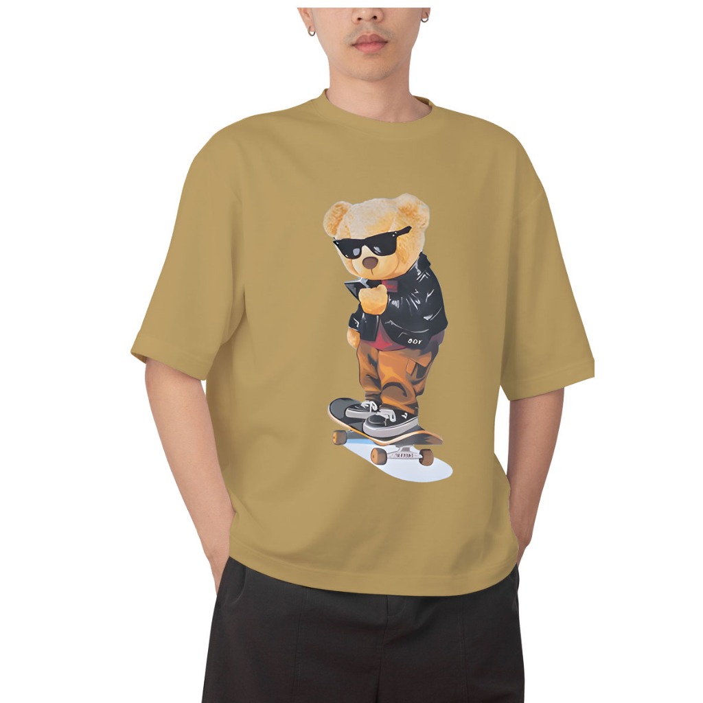 Camisa Camiseta Blusa Streetwear Urso De Boné Skate Lançamento Passeio Exclusiva 100% Algodão