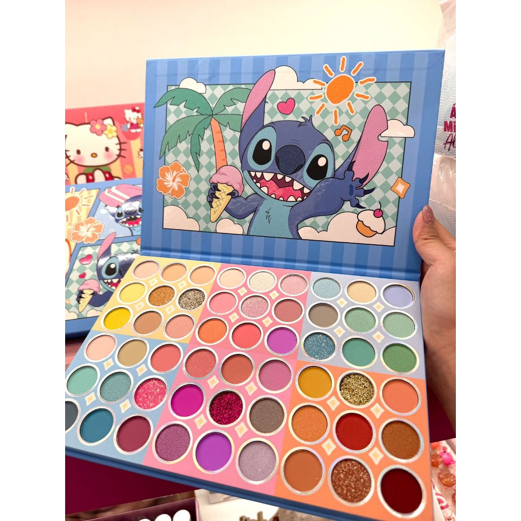 kit de sombra 54 cores Stitch Hello Kitty