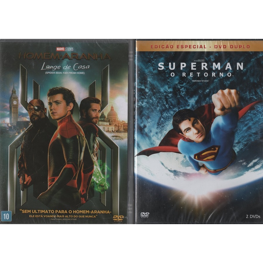 Dvd Filme Superman O Retorno + Homem Aranha Longe De Casa
