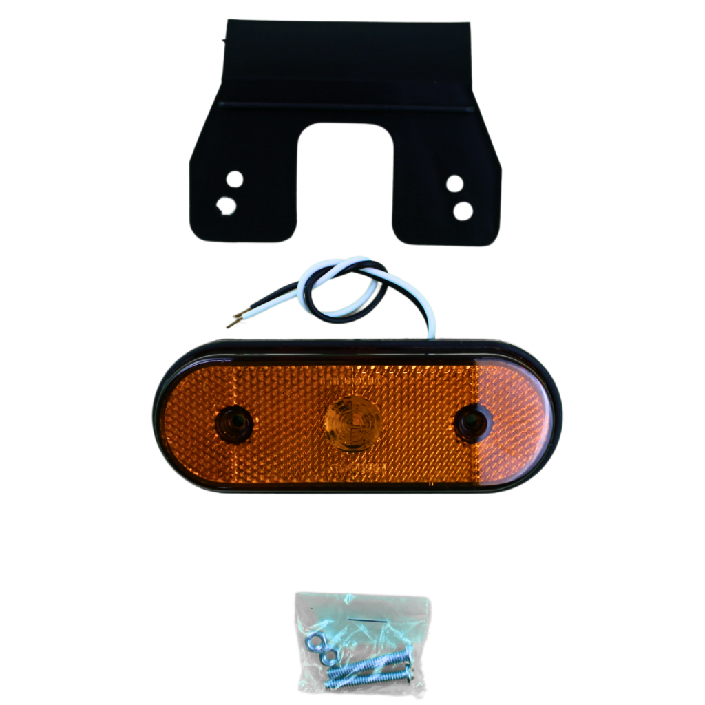 Lanterna Lateral LED Tipo Maizena Aamrela com Suporte PL06081941 - Pradolux | Piqueri Autopeças