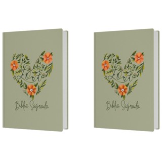 Kit Bíblia Sagrada | NVI | Coração Flores | Capa Dura | 2 Unidades em Oferta na Shopee