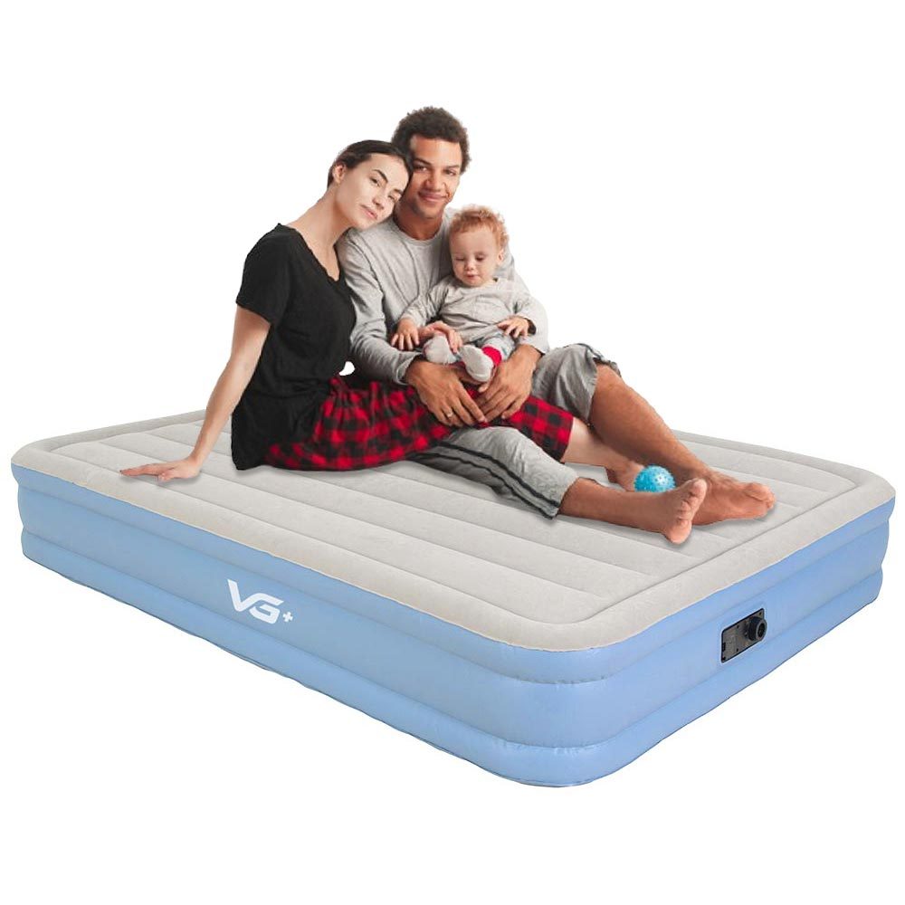 Colchão Inflável Casal Queen Layer Tech Resistente com Bomba Elétrica Embutida VG Plus