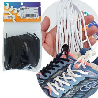 Cadarço Esportivo Estriado Roliço 1,20m Fort Spuma F08 120 em Oferta na Shopee