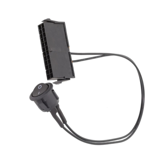 Botão Interruptor Jumper Adicionador para Fonte 24 Pinos - Permite ligar fonte sem estar conectada na placa mãe, ideal p