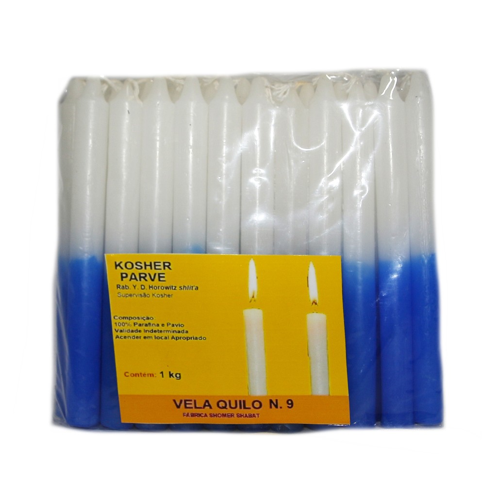Vela Brilho Parve Kosher Numero 9 Pacote (1 Kg) # ##!