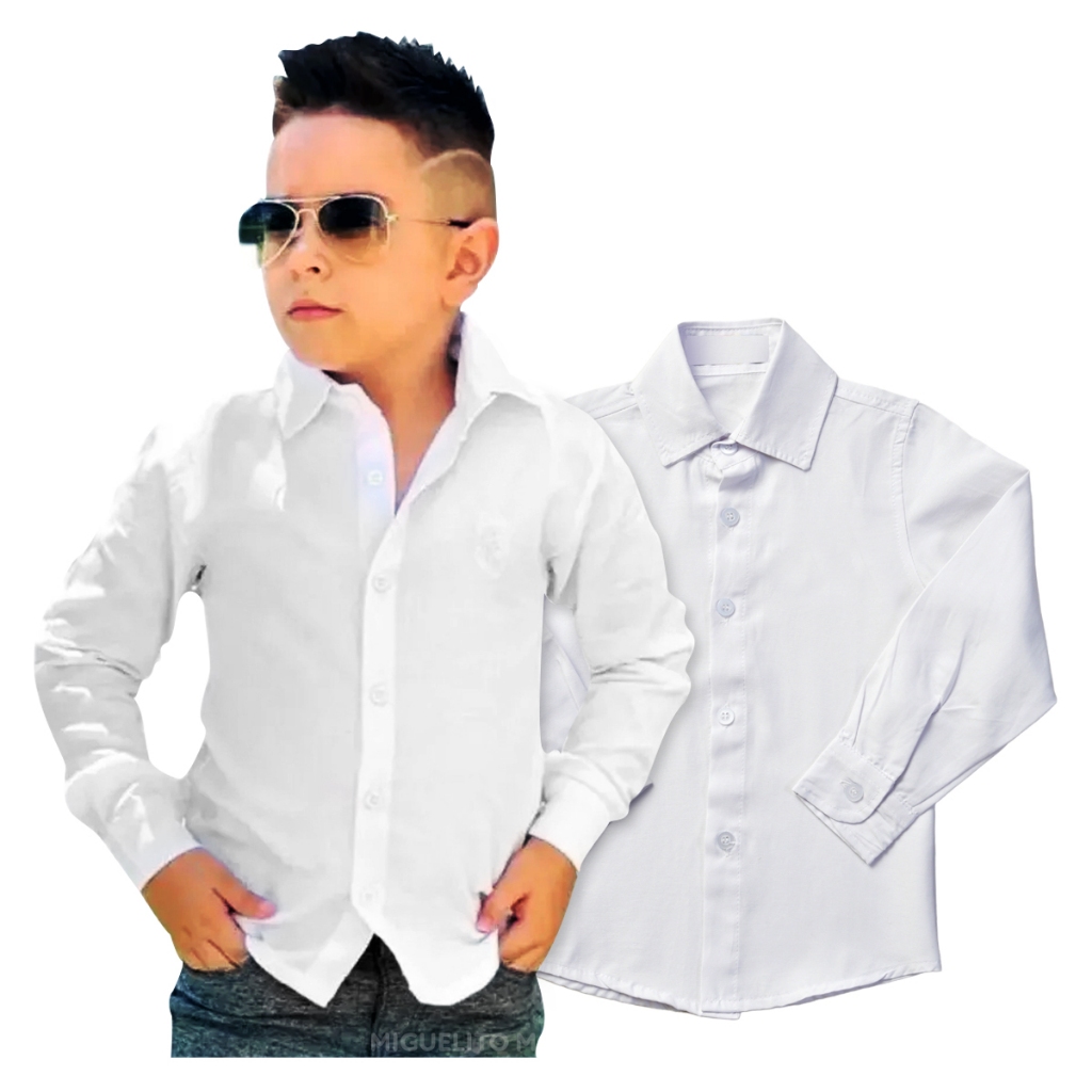 Camisa Social Manga Longa Body Para Bebês Social Casual Diversas Cores e Tamanhos