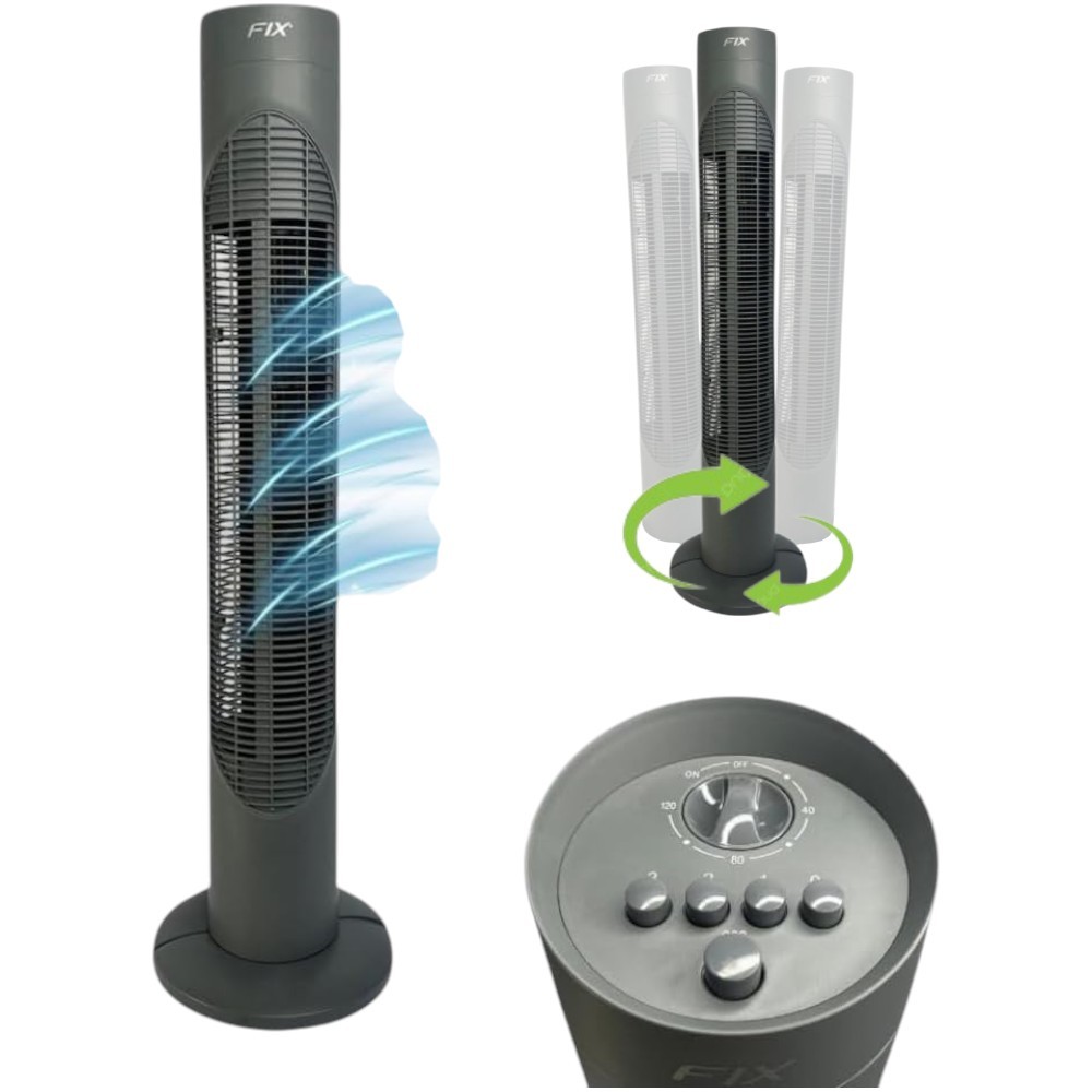 Ventilador de coluna Torre 3 Níveis de Velocidade Silencioso Resistente Circulador de Ar 127 ou V220V