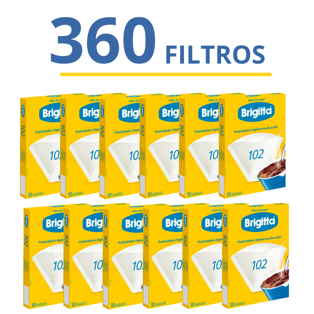 Kit de Filtro De Papel Brigitta Descartavel 102 Coador Para Café Original Micro Furos em Oferta na Shopee