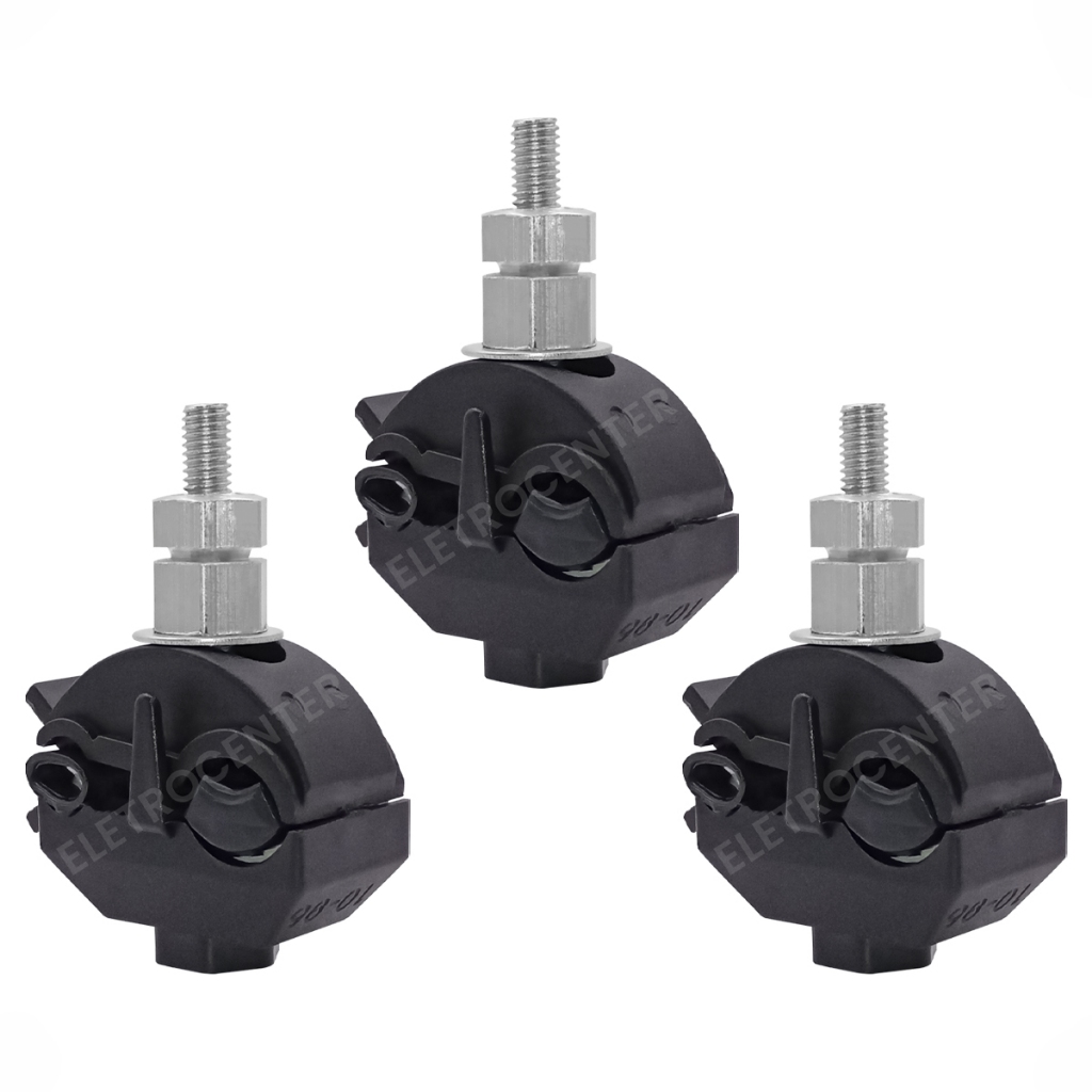 3 Conectores de Derivação Perfurante Piranha Emenda CDP 10-95mm² Derivação 1,50-10mm² Vampiro Morcego