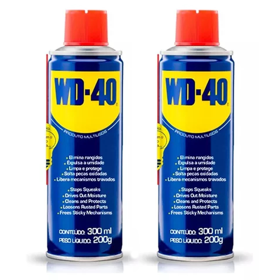 WD40 Lubrificante Desengripante Óleo Spray Multiuso 2 unidades 300ml por unidade
