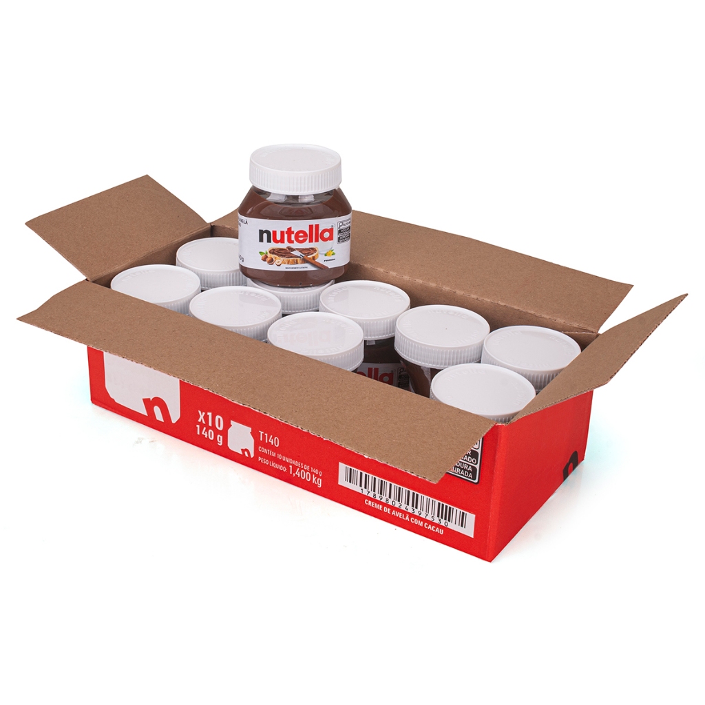 Kit 5 Potes Nutella Creme de Avelã 140gr Ferrero
