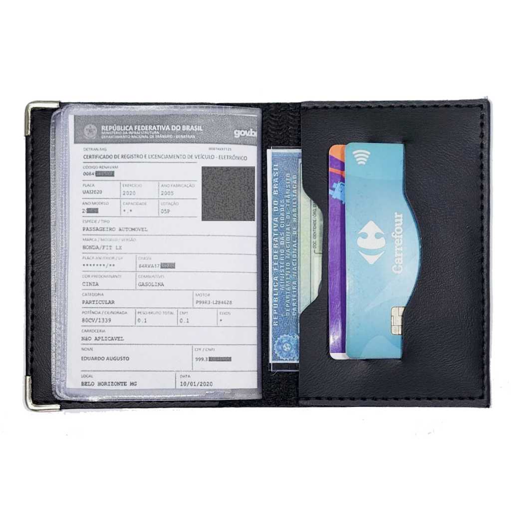 Porsche Porta Documentos em Couro Ecológico — imagem 2 de 2
