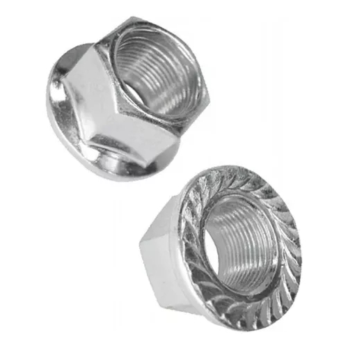 Porcas Para Eixo De Bicicleta 3/8 Chave 15 Cromado Com Flange