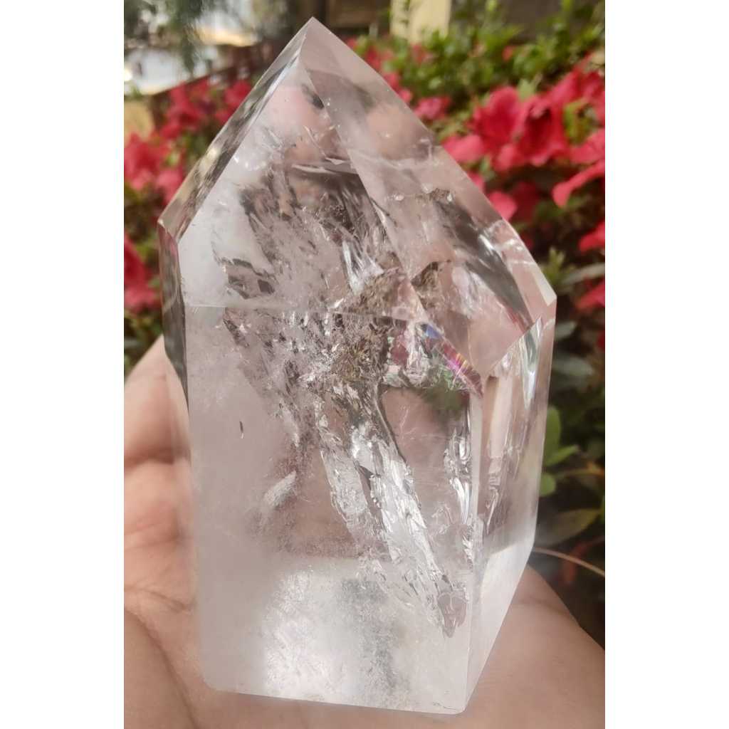 🔮 Cristais Brancos Príncipe,Pontas, geradores, com Inclusões | 60g 90g 120g