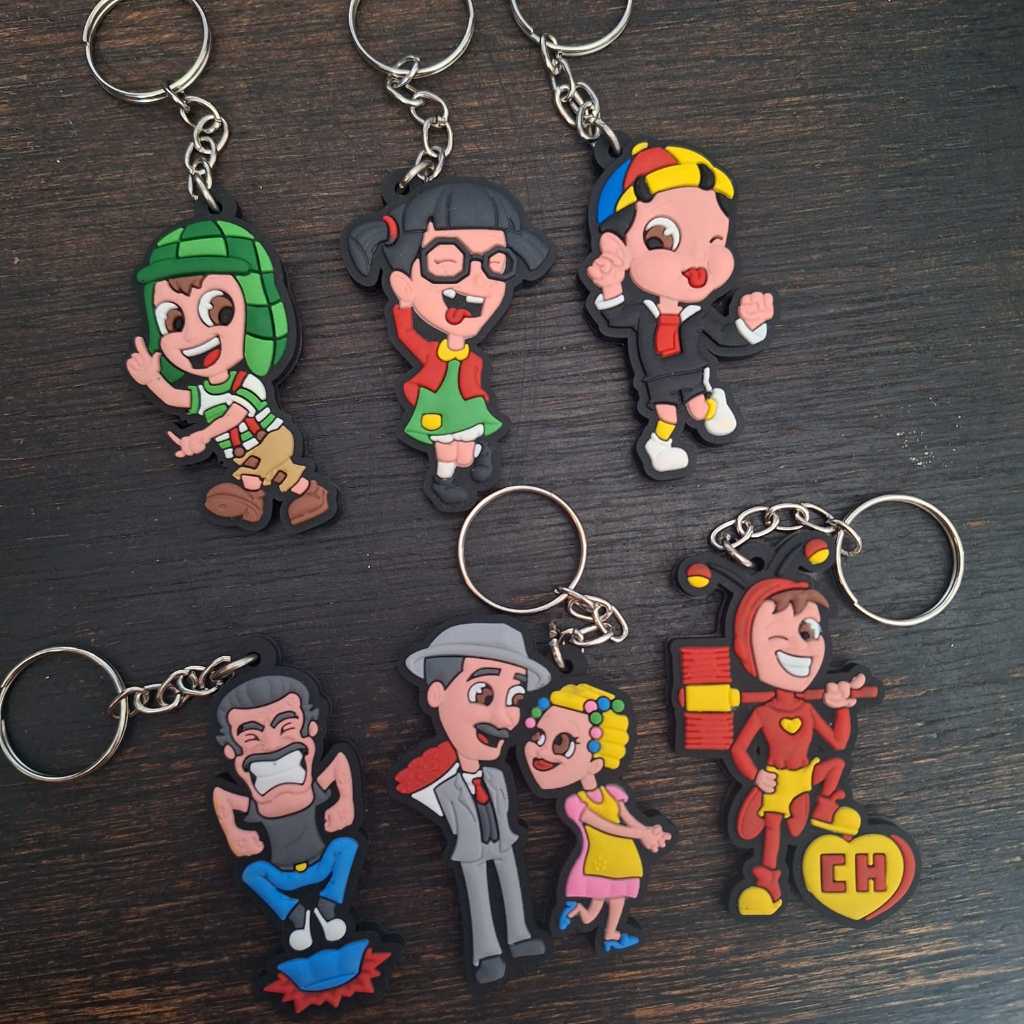 Chaveiro Emborrachado Alto Relevo Turma Do Chaves & Chapolin