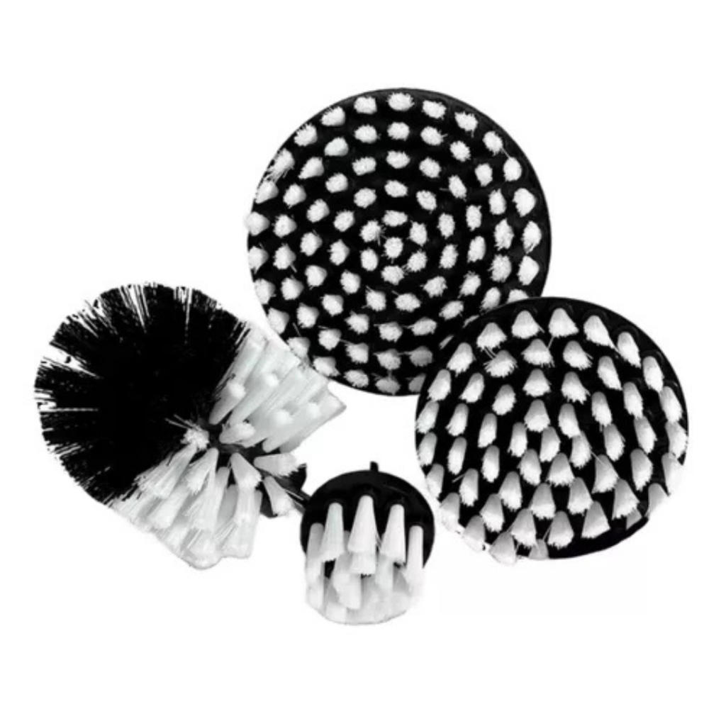 Kit Escovas Rotativa Macia Vonixx 4pcs Limpeza 360 Estofados Drill