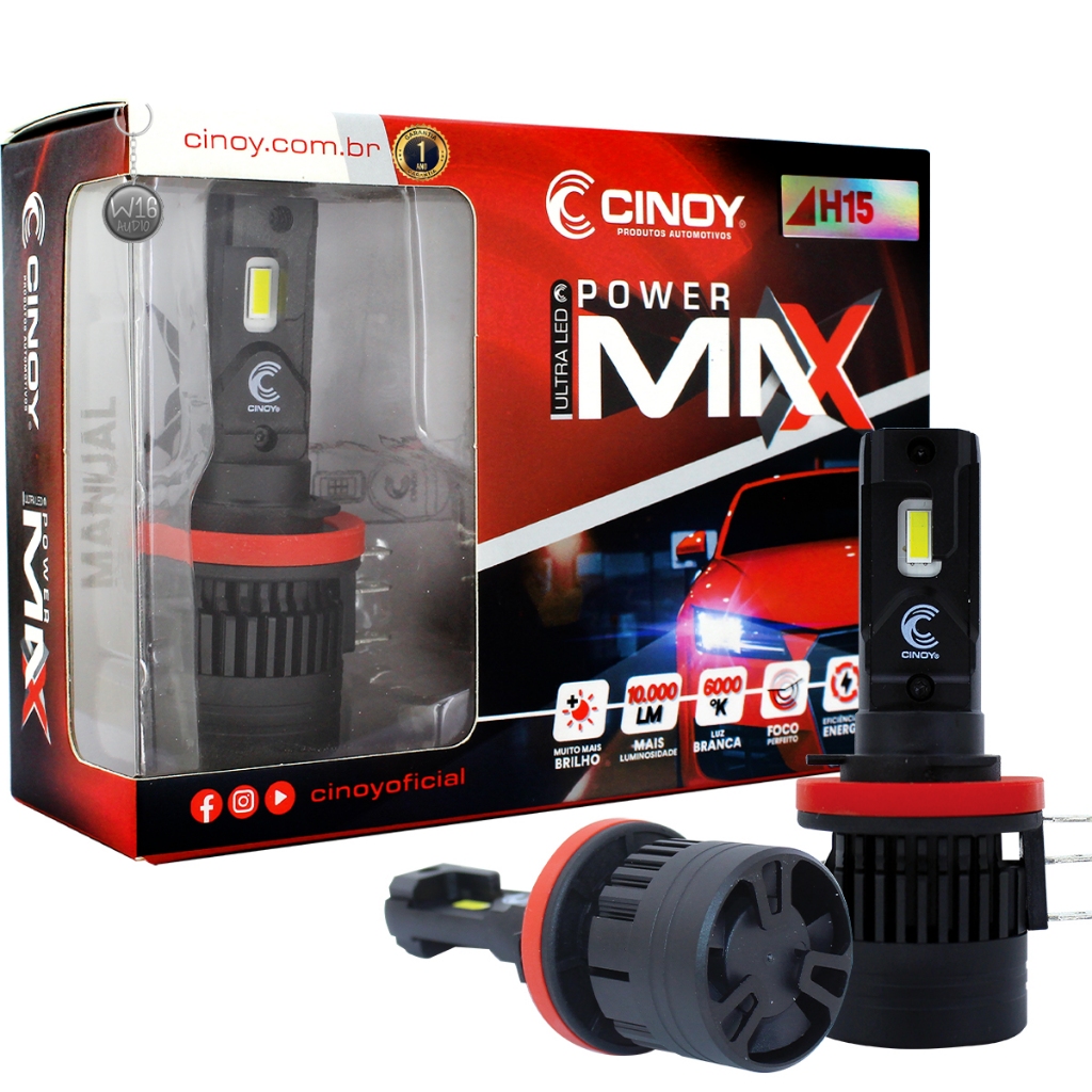 Lâmpada Led Ultra Power Max Cinoy H15 6000k Canceller - Spare Parts and Accessories for Vehicles