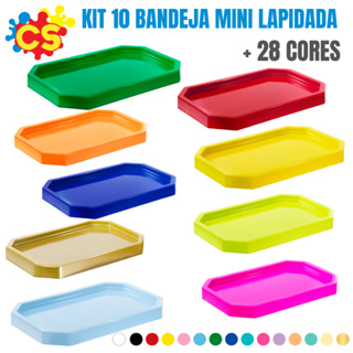 Kit 10 Bandeja Mini Lapidada - Várias cores em Oferta na Shopee