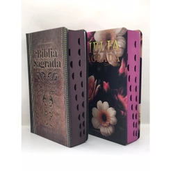 Kit 2 Bíblias Sagrada Tamanho Grande Capa Dura Com Harpa Palavras de Jesus em Vermelho