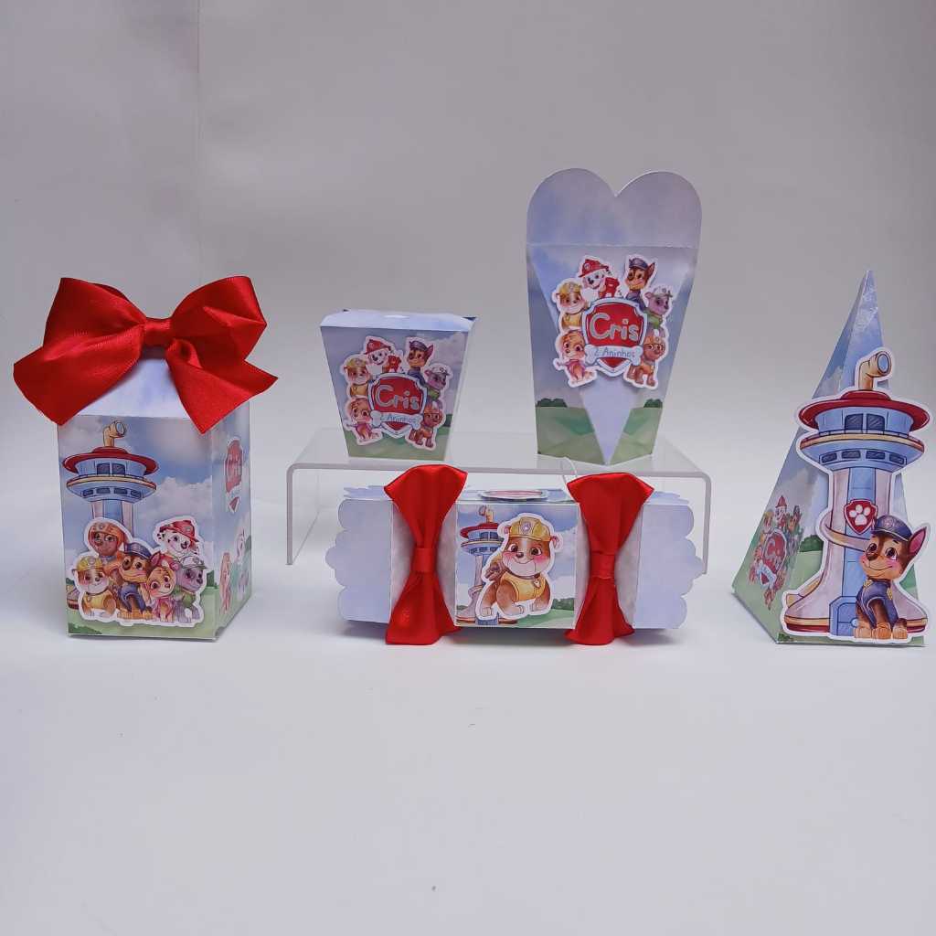 Kit festa -  Lembrancinhas Personalizada Patrulha Canina - Caixinhas Personalizadas - Papelaria Personalizadas