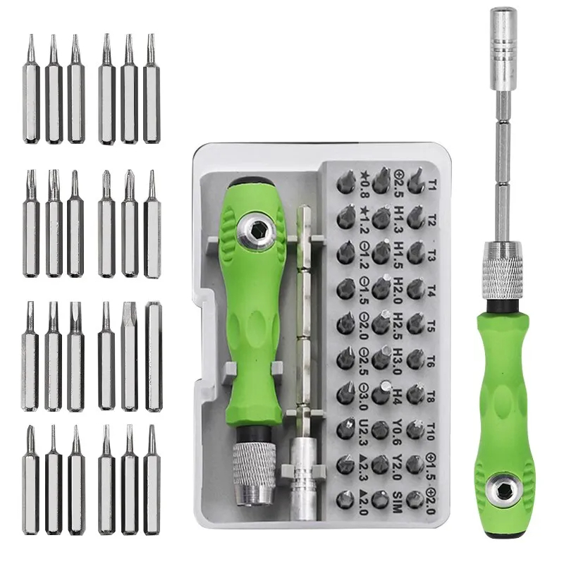 Chave de Fenda Kit Compacto 32 em 1  Portátil  Ferramentas Essenciais
