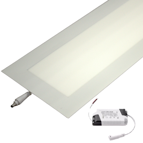 24w Painel Plafon Led 24w Embutir Retangular 17x62 Branco frio Driver Presilhas Kit Instalação Casa Quarto Escritório