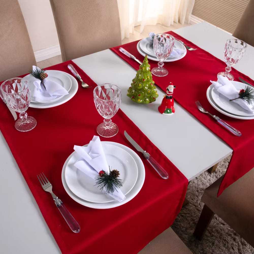 Caminho de mesa 2 pçs 1.45mx0.45cm Decorativo, Festas Eventos, Lar