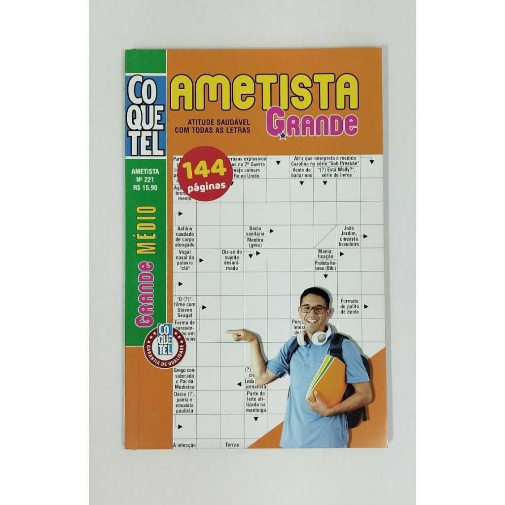 Revista Palavra Cruzada media Coquetel 144 Paginas Ametista
