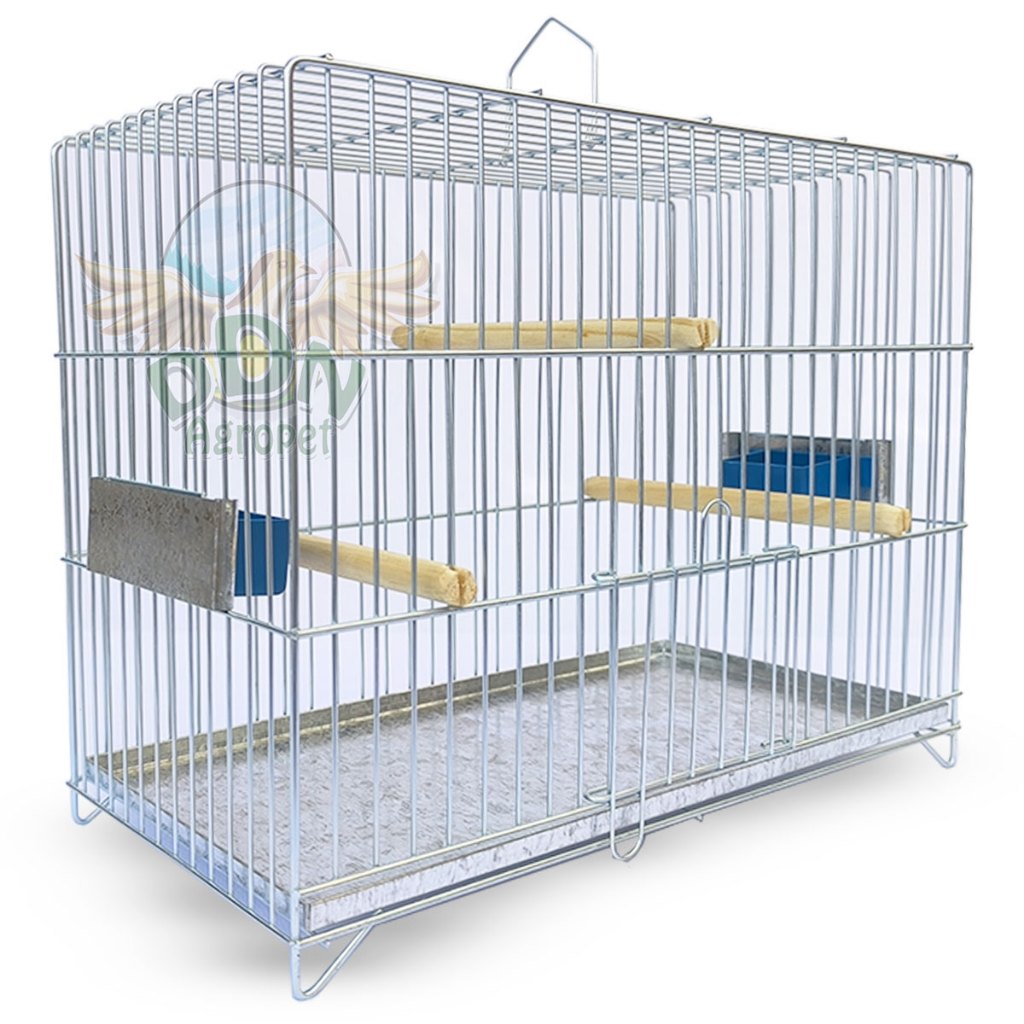 Gaiola Pássaro Canário Coleiro Completa Malha Fina 14mm Quadrada