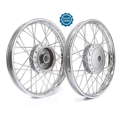 Par Aro Roda Dianteira Traseira Raio Aço Inox 3.5mm Honda Cg Titan Fan 150 Start 160 Freio Á Tambor