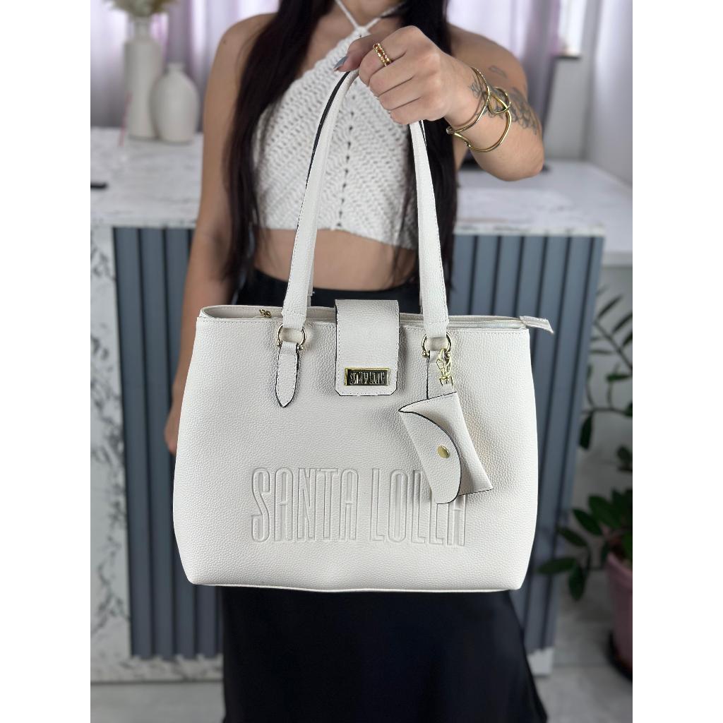 Bolsa feminina sacola grande luxo notebook com brinde porta cartão lançamento em Oferta na Shopee