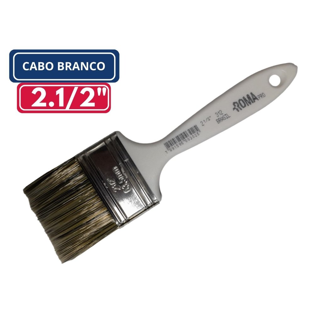 Kit 12 Trincha 2.1/2” Cabo Branco Roma em Oferta na Shopee