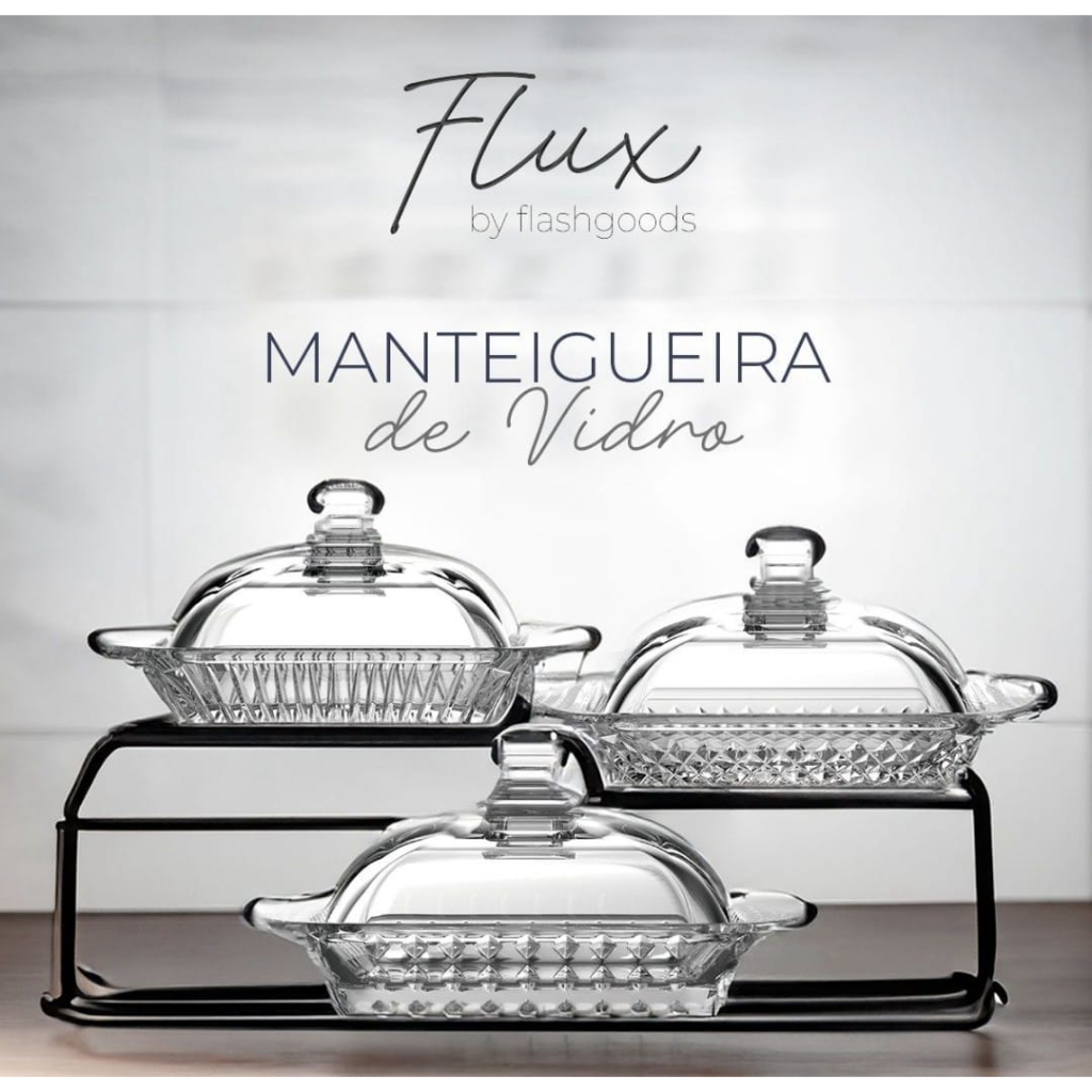 Manteigueira Vidro com Tampa Flashgoods em Oferta na Shopee