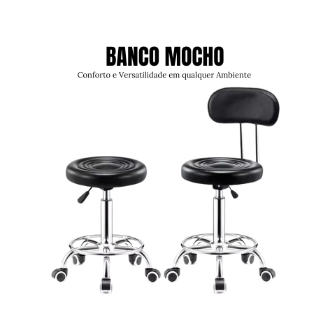 Cadeira Mocho Cromada Banqueta Encosto Tattoo Clinica Estetica Odontológico Maca Escritório Salão em Oferta na Shopee