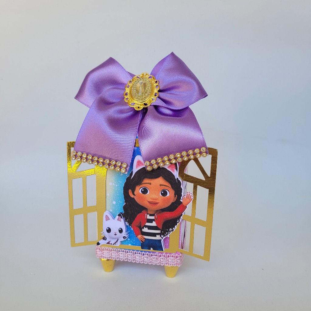 Caixa Milk Para Lembrancinha de aniversário -  Caixa MilK Personalizada - Caixa milk de luxo A casa Mágica da Gabby