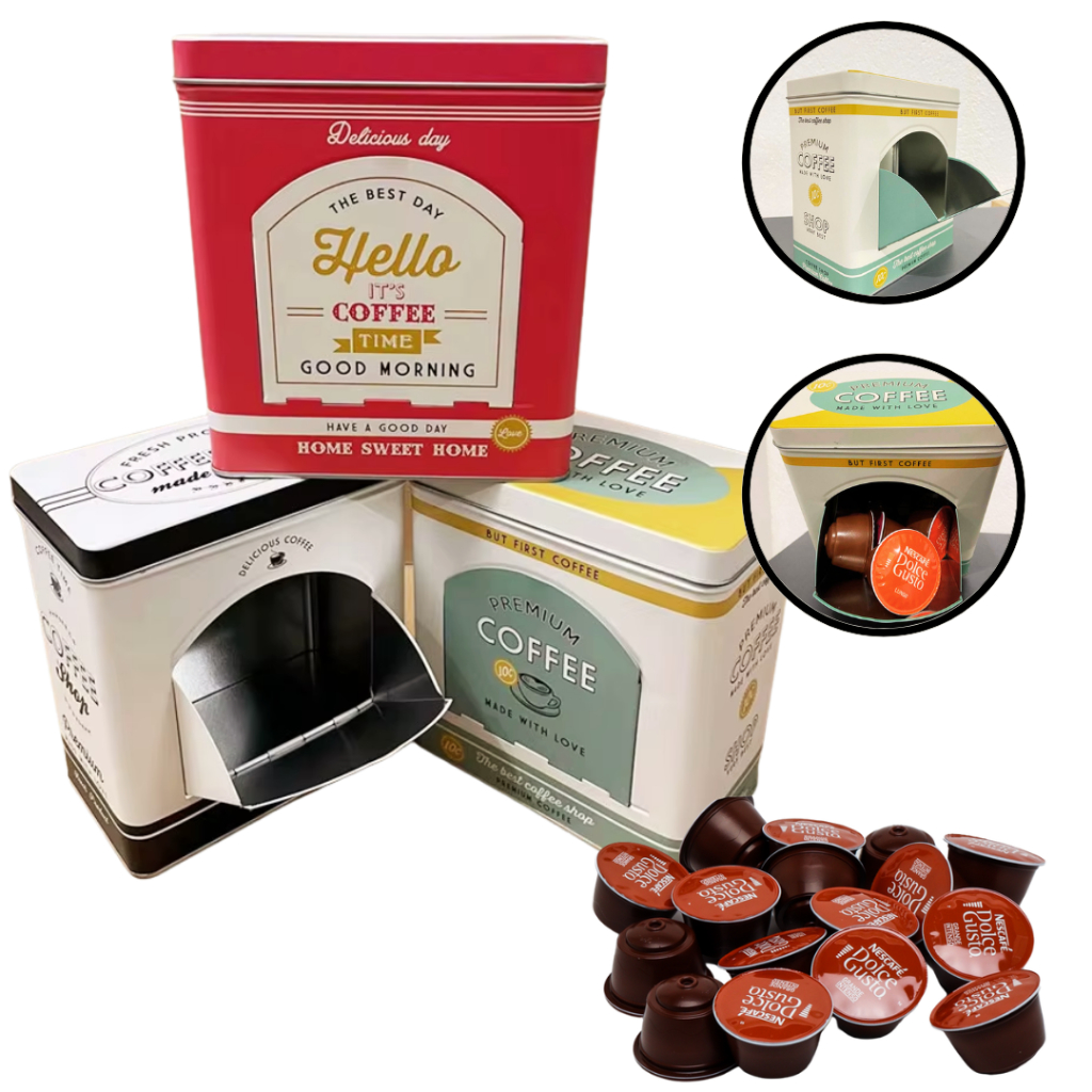 Porta Cápsula de Café Caixa Alumínio Três Corações Premium Cafeteira Dolce Gusto