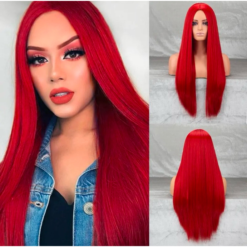 Peruca Front Lace Vermelha - Lace Front Premium Vermelha