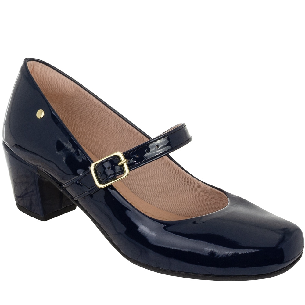 Sapato Boneca Moda Feminina Scarpin Salto Baixo Mary Jane Sapato Feminino