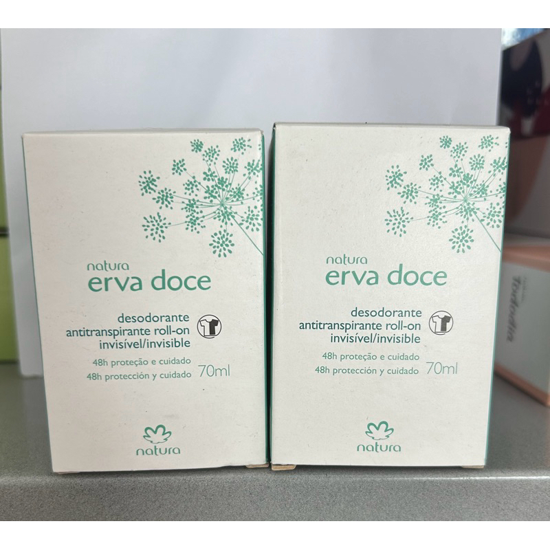 kit 02 roll on erva doce natura tododia 70ml cada