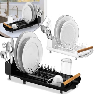 Escorredor de Louca Pratos Talheres Pia Cozinha Bandeja Retratil Compacto Eco Design Preto Arthi em Oferta na Shopee