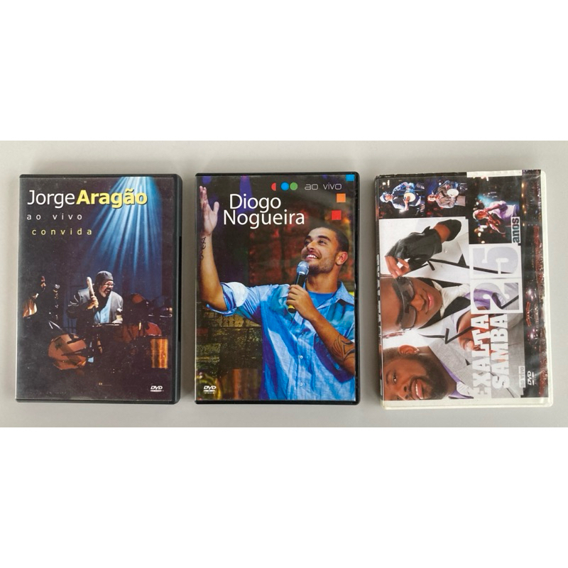 DVDS JORGE ARGAGÁO,DIOGO NOGUEIRA E EXALTA SAMBA Combo 3 dvds