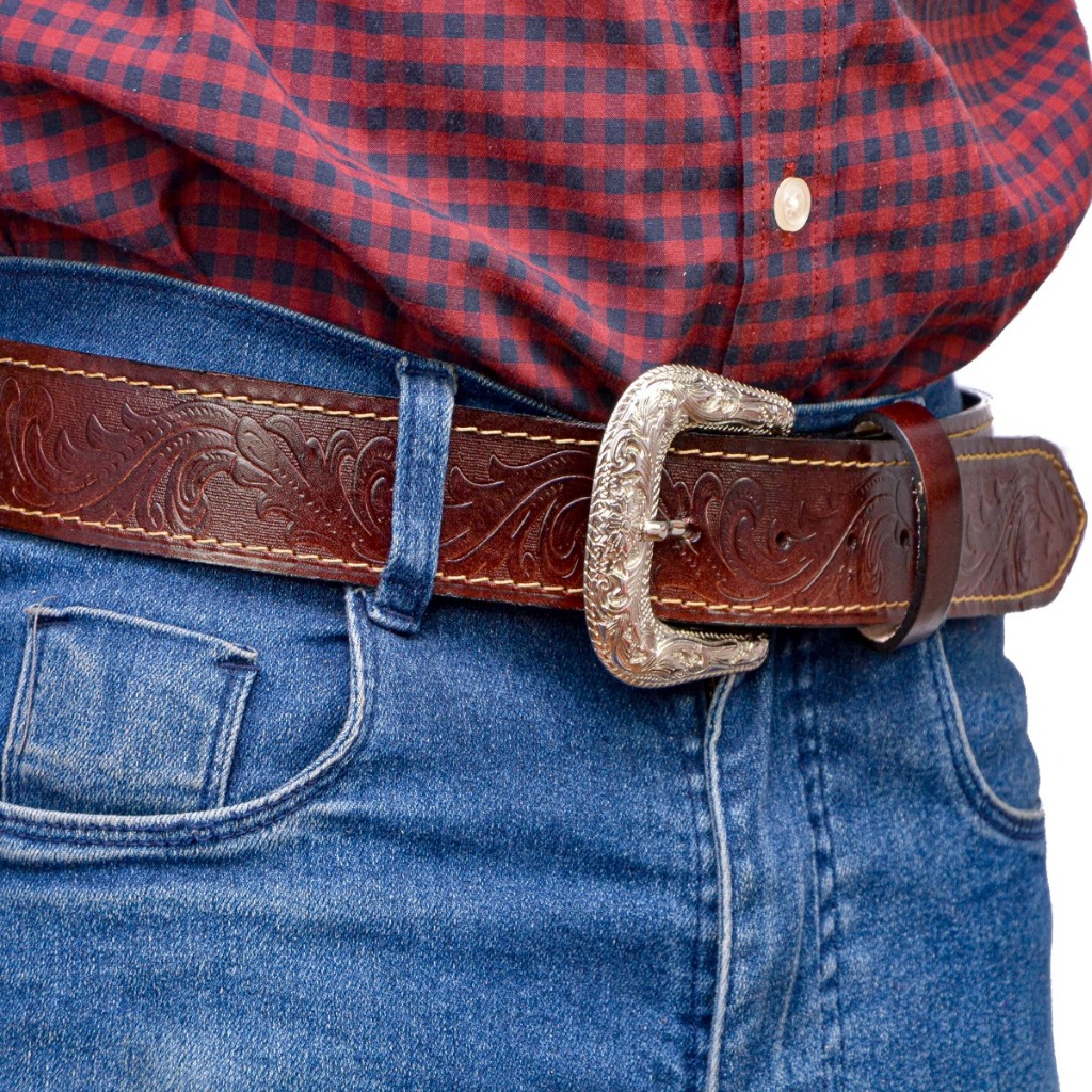 Cinto Couro Legitimo Country + Fivela Tradicional - Oferta! em Oferta na Shopee
