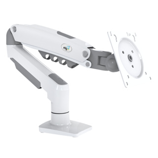 Suporte Ergonômico de Mesa, Monitor 17" a 35", Pistão a Gás, Giro 360°, até 9kg, Branco, F80W, ELG em Oferta na Shopee