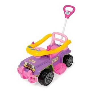 Carrinho Quadriciclo passeio jip jip maral com guidão e buzina direcional militar multicolor Colorido - Maral Brinquedos
