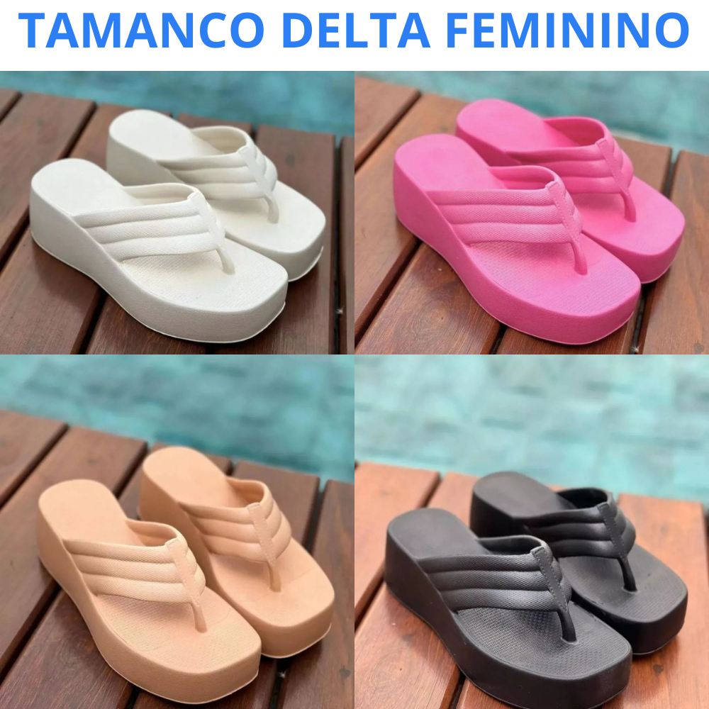 Tamanco Feminino Delta do 34 ao 39 do 33 ao 40 Elegância, Conforto E Leveza Para O Seu Tamanco Moda