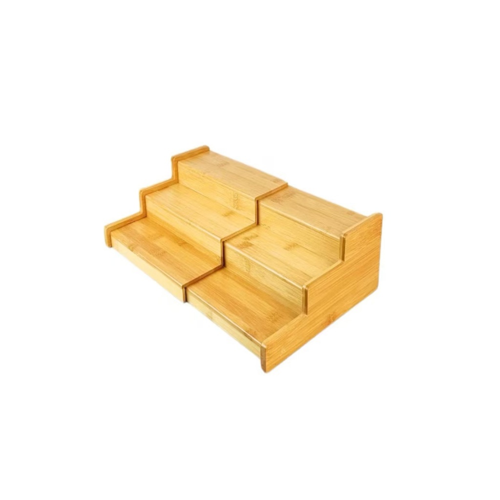 Organizador Escada Escadinha Bambu 3 Níveis Retrátil Escadinha 55cm
